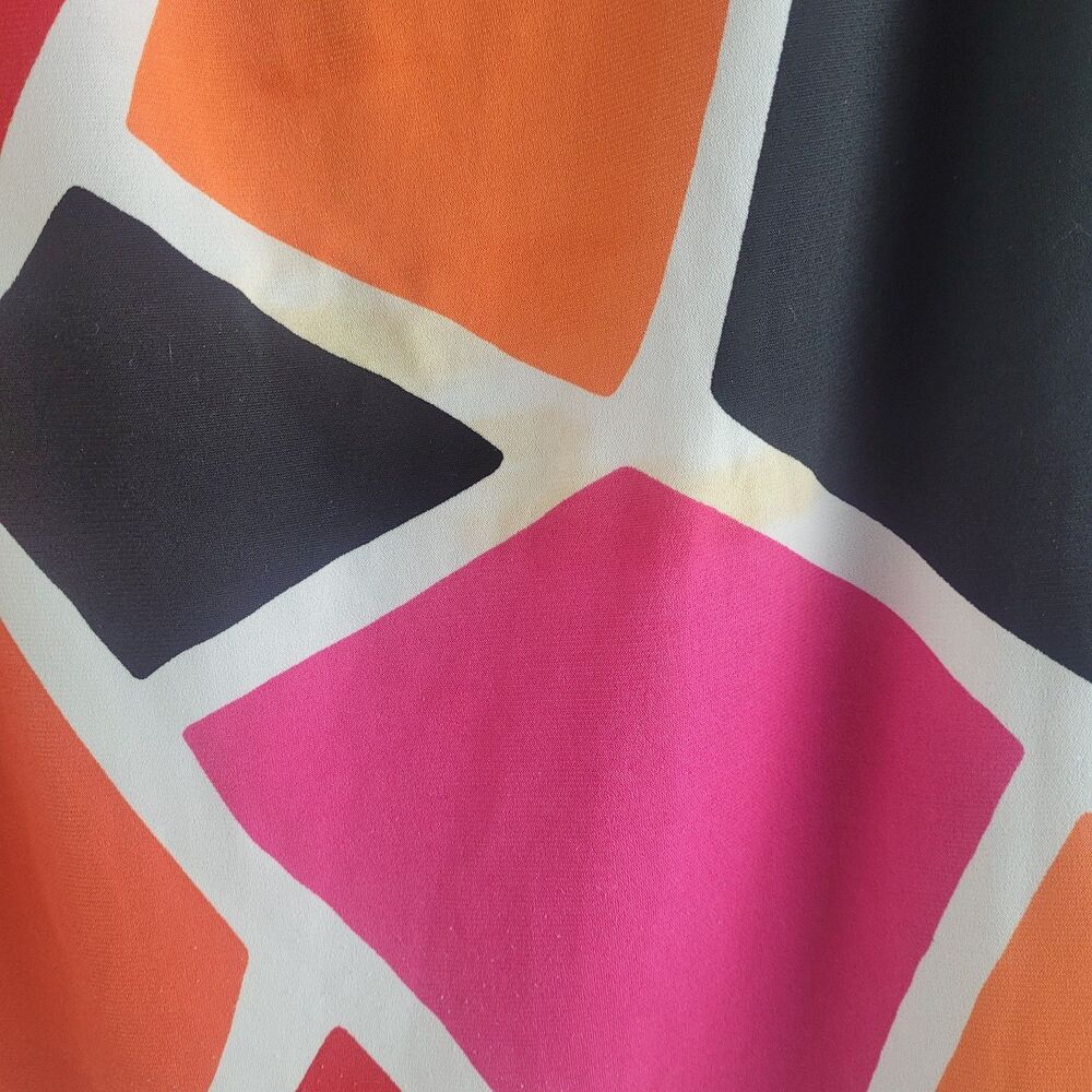 Worthington Multicolor Geometric Dress Sz 2X - Picture 3 of 5